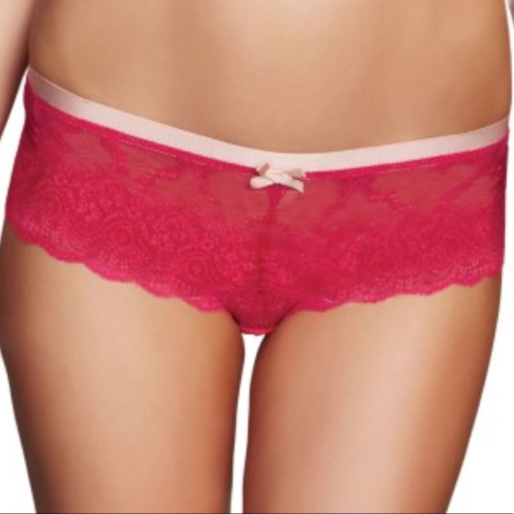 Elle Macpherso. Cloud Swing Lace Hipster, Fuchsia/Light Pink, Medium, NWOT